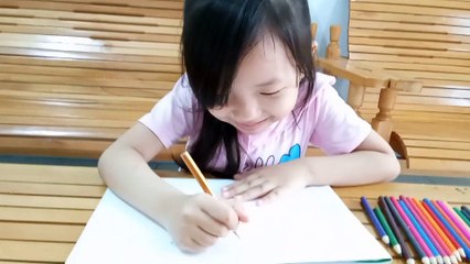 Menggambar pemandangan taman ala anak TK | menggambar pemandangan bersama Ellen