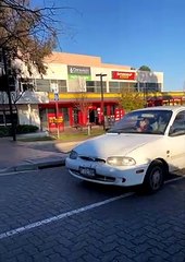 Lady Rescued After Finding Herself Locked in a Car Park