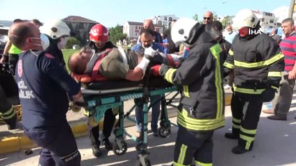 Karşı şeride uçan otomobilde can pazarı