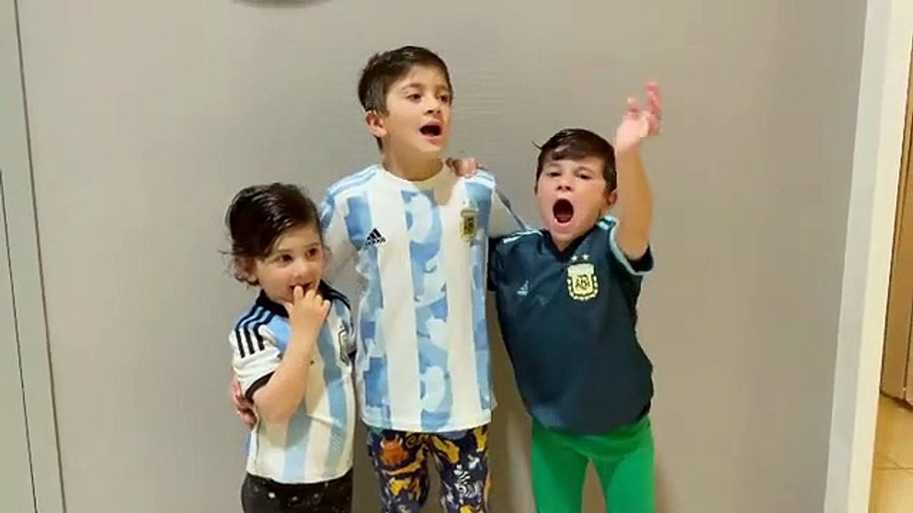 "Que esta banda, quilombera, no te deja, no te deja de alentar": el emotivo destejo de Thiago, Mateo y Ciro Messi tras la victoria de la Selección