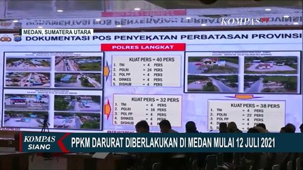 PPKM Darurat Medan Berlaku 12-20 Juli 2021