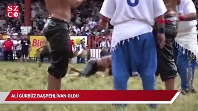 660'ncı Tarihi Kırkpınar Yağlı Güreşleri'nde İsmail Koç'u puanlama güreşinde yenen Ali Gürbüz, başpehlivan oldu
