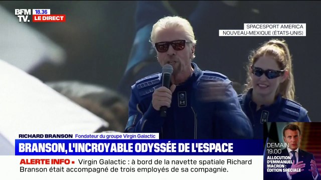Richard Branson sur son vol dans l'espace: J'ai rêvé de ce moment depuis que je suis un petit garçon