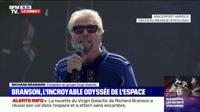 Richard Branson sur son voyage spatial: 17 années d'efforts et parfois de grosses difficultés mais nous nous sommes relevés