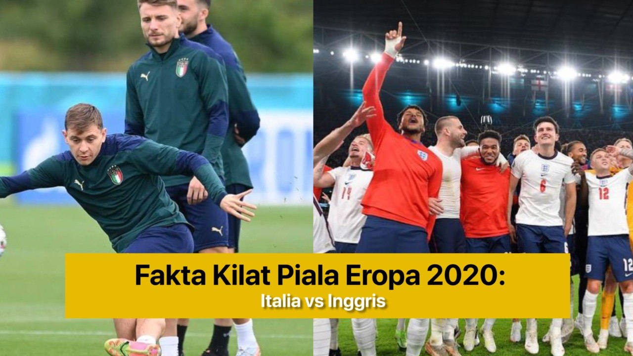 Fakta Kilat Euro 2020: Final Ideal Italia vs Inggris