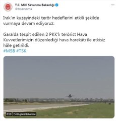 Son dakika haber! MSB GARA'DA 2 PKK'LI TERÖRİST ETKİSİZ HALE GETİRİLDİ