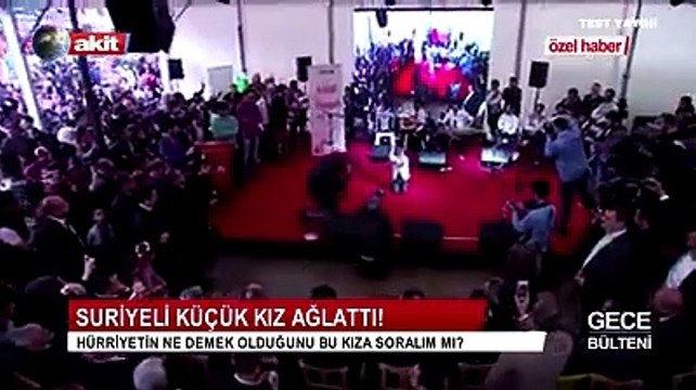 Suriyeli minik kız İstiklal Marşı'nı gözyaşlarıyla böyle okudu