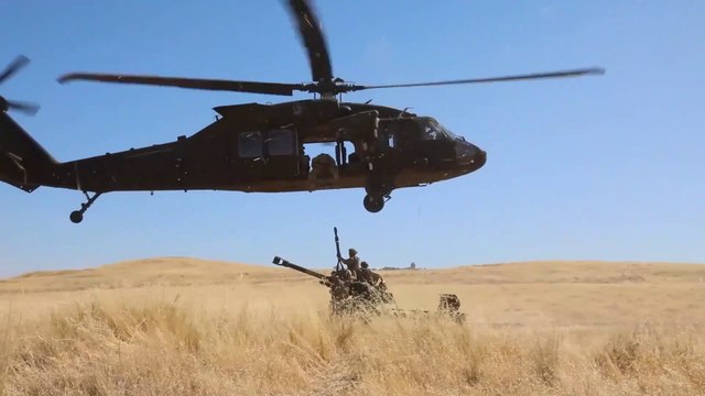 US Military News • U.S. Army UH-60 Black Hawk Helicopter Sling Load Training • Cal USA Jun 15 2021