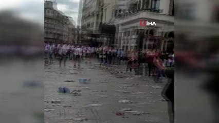 Son dakika haberi: İngiliz taraftarlar, Leicester Meydanı'nı savaş alanına çevirdi