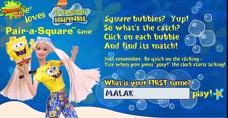 Barbie Loves Spongebob Squarepants barbie video game dress up movie game to play baby games xA2b8csW