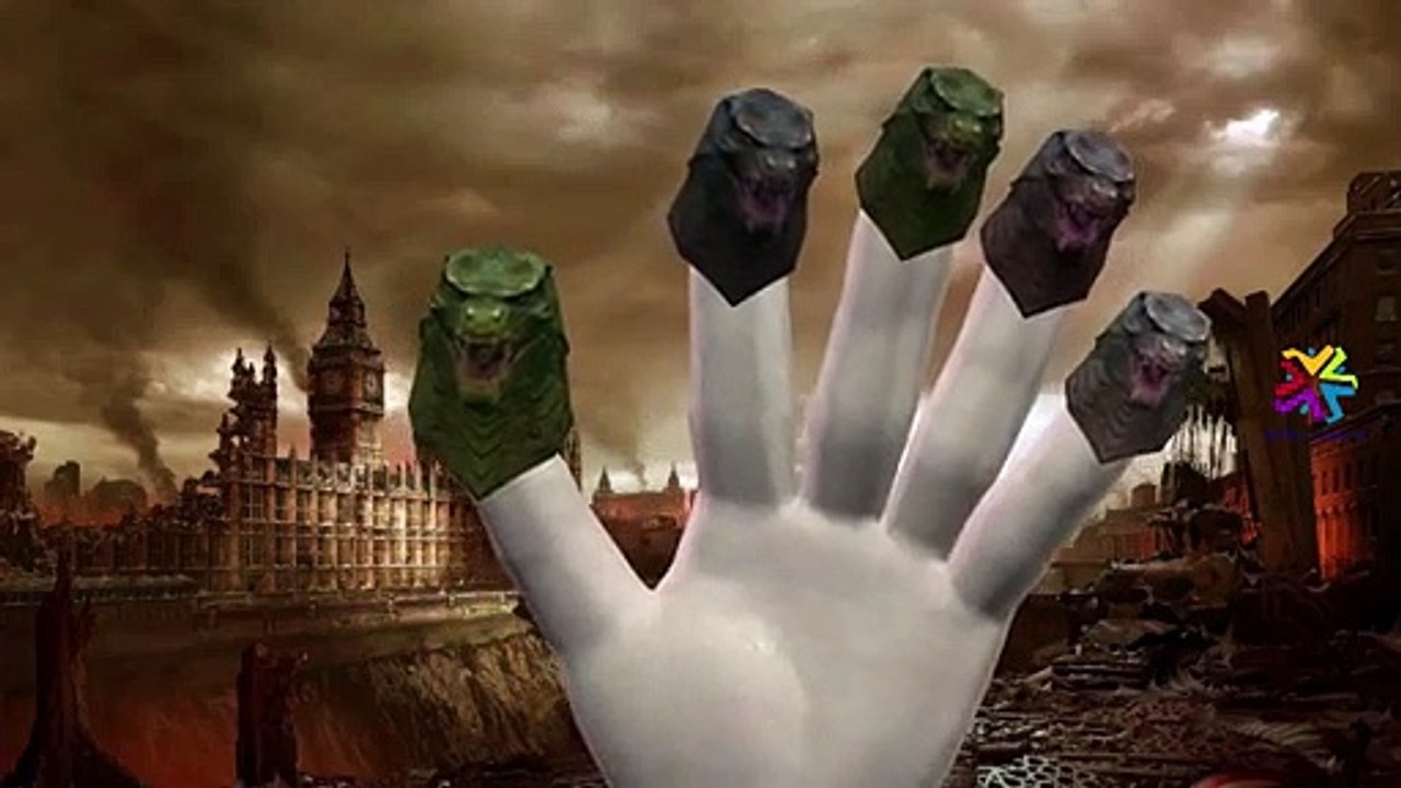 Godzilla Cartoons Finger Family Rhymes For Children   Row Row Row You Boat Children Nursery Rhymes (2)