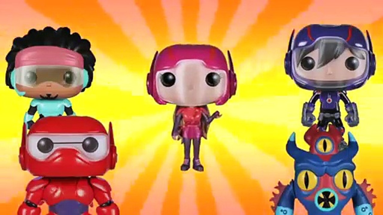 New Kids Song Daddy Finger Family   Big Hero 6 Baymax Hiro Surprise Eggs For Kids #Animation