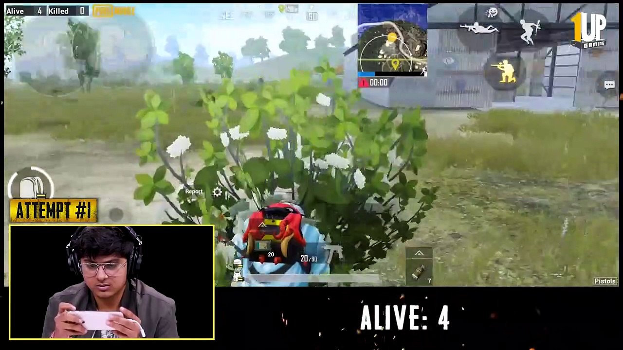 Zero Kill Challenge With Mortal | 1Up Game Challenge | Pubg Mobile