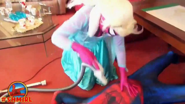 DOCTOR Spidergirl vs Spiderman Sick & Frozen Elsa Pink Spidergirl - Fun Superhero Movie in Real Life