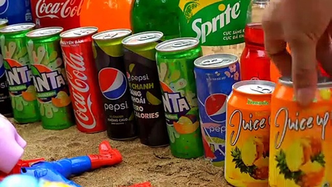 Spiderman Vs Among Us - Experiment : Fanta, Mirinda, Pepsi, Coca Cola Vs Mentos Underground Hole