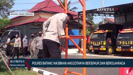 Kapolres Batang Wajibkan Anggotanya Berjemur dan Berolahraga