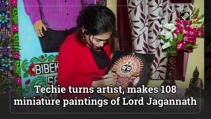 Techie turns artist, makes 108 miniature paintings of Lord Jagannath