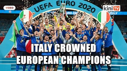 Italy crowned European champions after shootout win over England