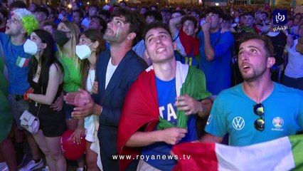 احتفالات الجماهير الإيطالية بتحقيق لقب يورو 2020