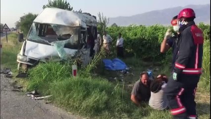 İşçi servisi ile otomobil çarpıştı: 2 ölü, 9 yaralı