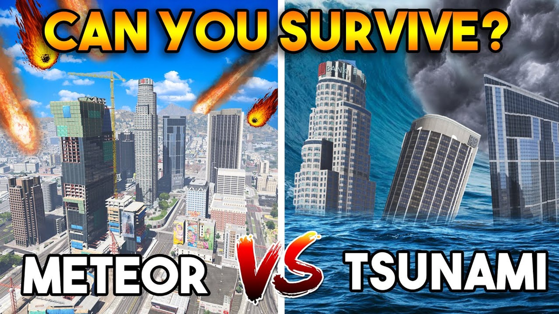 Gta 5 Online Meteor Shower Vs Tsunami Can You Survive Video Dailymotion