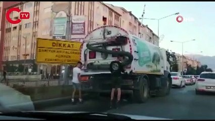 Erzurum’da patencilerin tehlikeli yolculuğu