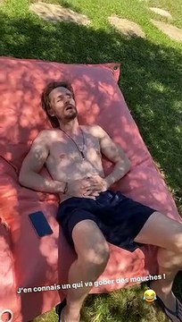 Philippe Lacheau dans une story postée par Elodie Fontan le 11 juillet 2021.