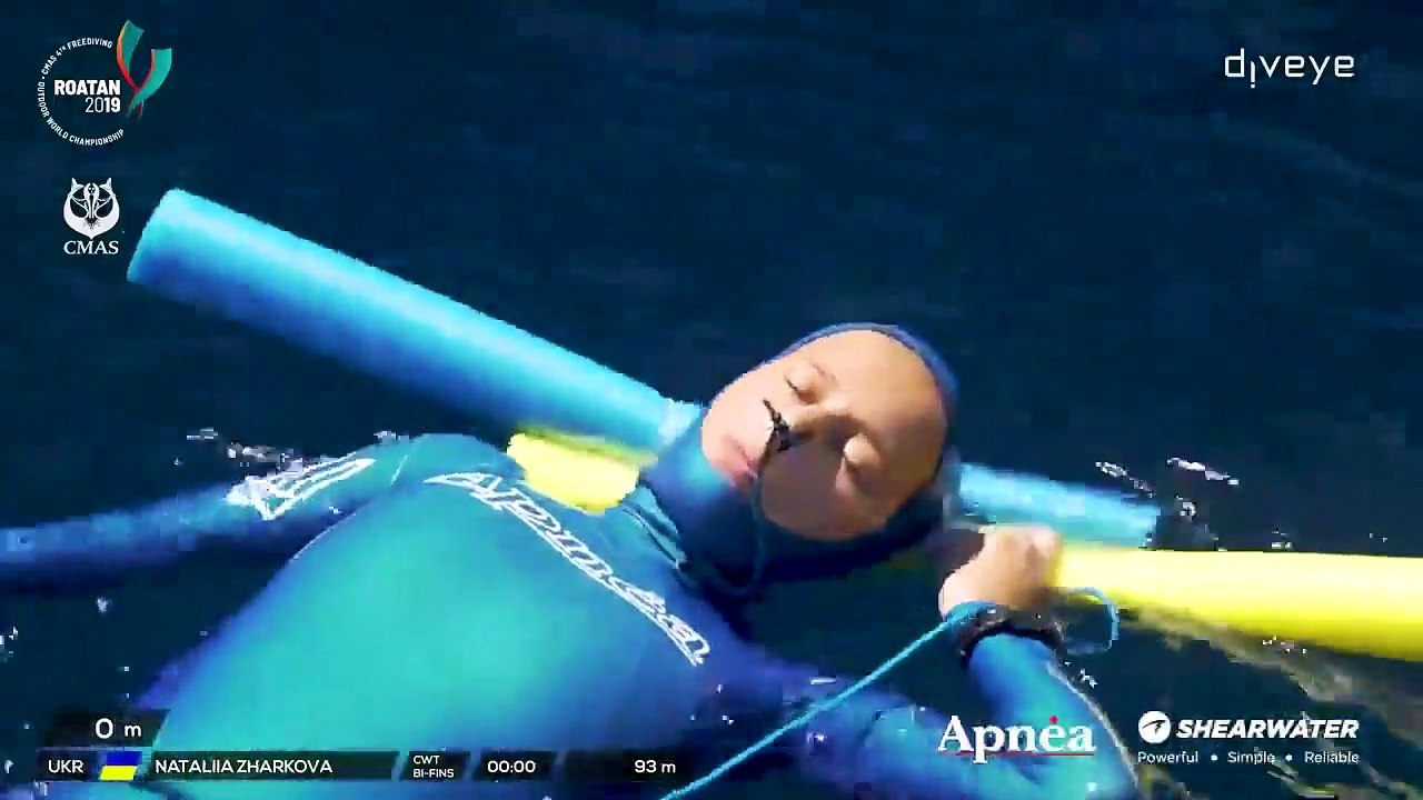 Record du monde en apnée libre de Nataliia Zharkova