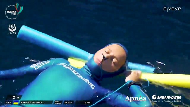 Record du monde en apnée libre de Nataliia Zharkova