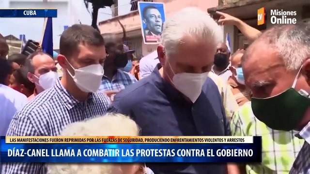 Díaz-Canel llama a combatir las protestas contra el gobierno