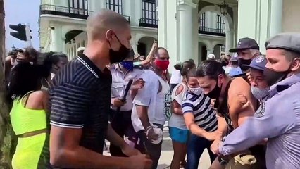 Protesters take to the streets in Cuba in rare show of defiance against regime