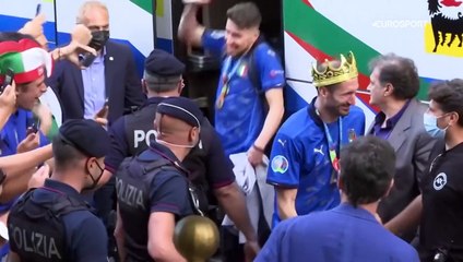 L'équipe d'Italie de retour à Rome