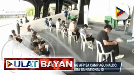 Government at Work: Mga sundalo at empleyado ng AFP sa Camp Aguinaldo, nagparehistro na para sa National ID