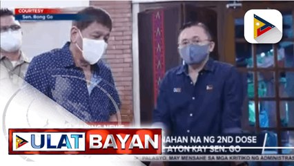 Breaking News: Pres. Duterte, nabakunahan na ng 2nd dose ng COVID-19 vaccine ayon kay Sen. Go