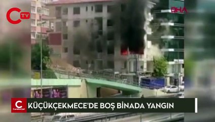 Küçükçekmece'de boş binada yangın
