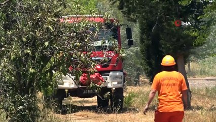 Genç kadın itfaiyecinin yangını söndürme çabası