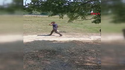 Kadın ormanı yaktığını iddia ettiği şüpheliyi görüntüledi