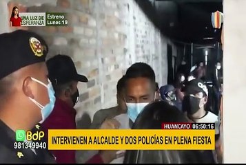 Huancayo: intervienen a alcalde y 2 policías en fiesta en pleno toque de queda