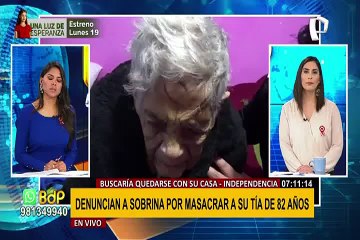 Masacre a anciana: familiares implicados siguen en libertad y buscarían apoderarse de vivienda