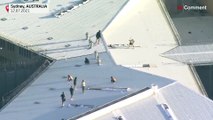 Prisoners in Sydney climb onto prison roof