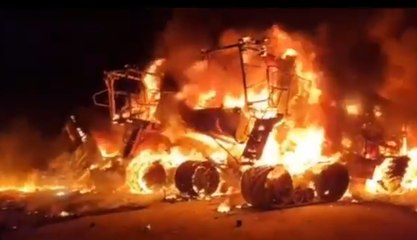 Broni (PV) - A fuoco capannone con mezzi agricoli (12.07.21)