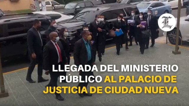 Llegada del Ministerio Público al Palacio de Justicia de Ciudad Nueva