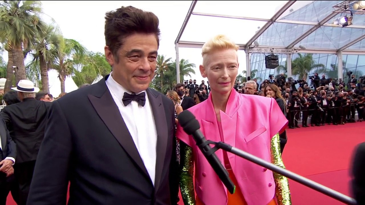 Benicio Del Toro et Tilda Swinton heureux d'être à Cannes pour  "The French Dispatch" - Cannes 2021