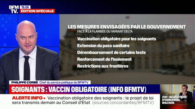 La vaccination sera obligatoire pour les soignants à partir du 15 septembre