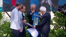 El presidente de Italia recibe a la selección tras la conquista de la Eurocopa
