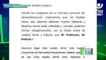 Gobierno nicaragüense envía mensaje solidario a Cuba ante ataques desestabilizadores