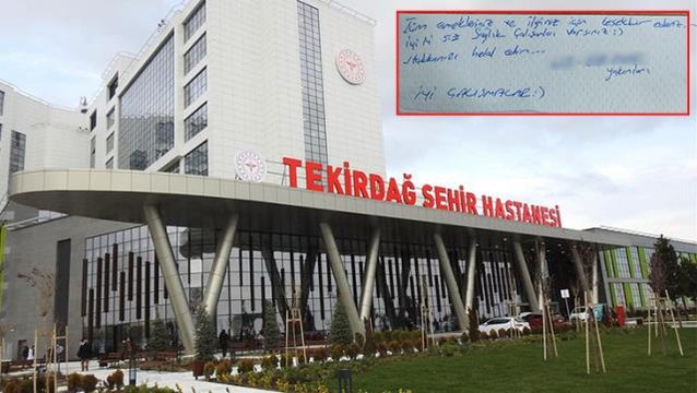 Hastaneden taburcu olan kadının yakınlarının bıraktığı not duygulandırdı