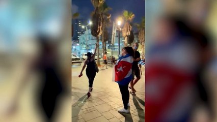 Cubanos en Israel apoyan protestas en la isla