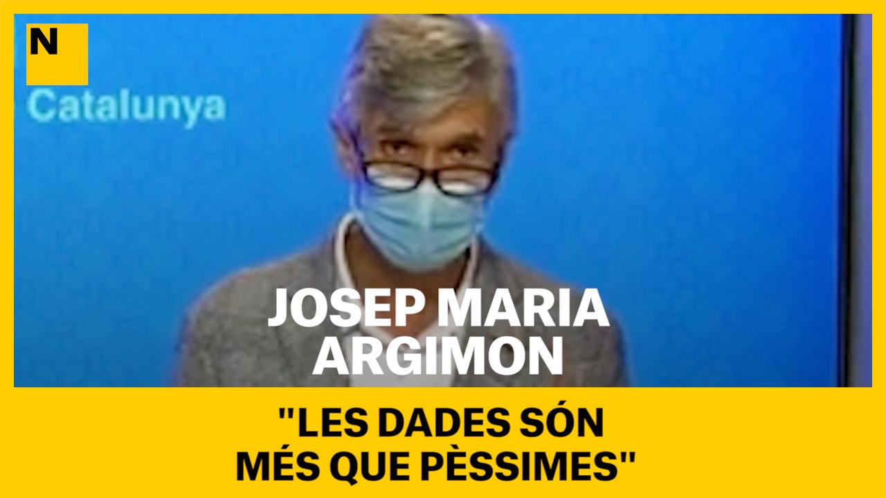 Josep Maria Argimon: "Les dades són més que pèssimes"