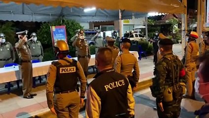 บิ๊กแซ็ก ผบช.ภ.1 บุกเยี่ยมด่านสกัดการเคลื่อนย้ายแรงงานต่างด้าวกลางดึก